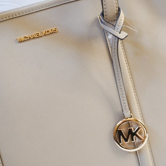 Michael Kors Sady Large Multifunction Top Zip Laptop Tote Shoulder Bag Bisque - Picture 5 of 12